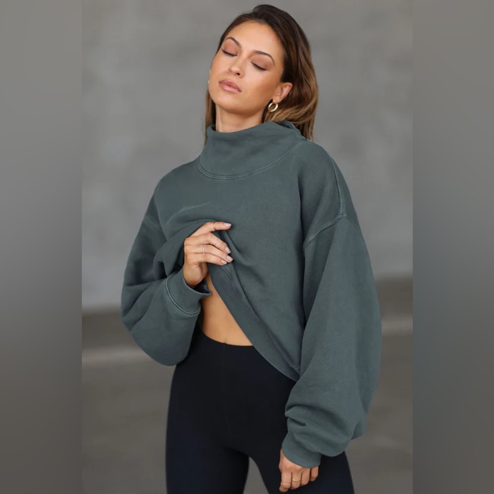 Joah Brown Turtleneck Sweatshirt